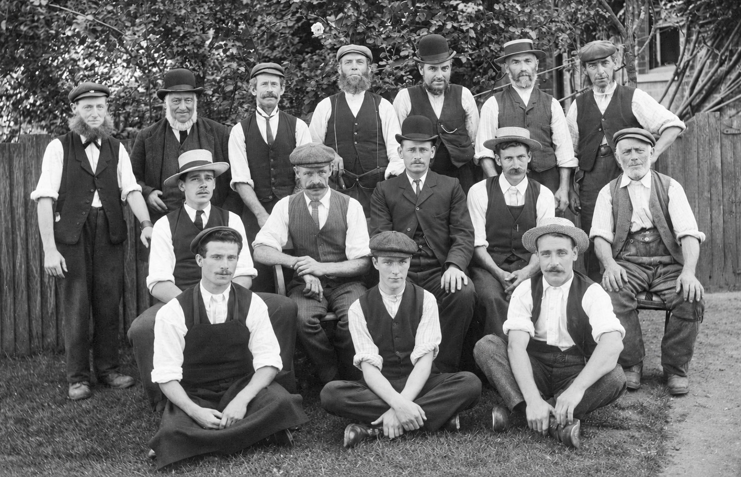 Bury Hill Gardeners, c.1905 - original source: Westcott Local History Group